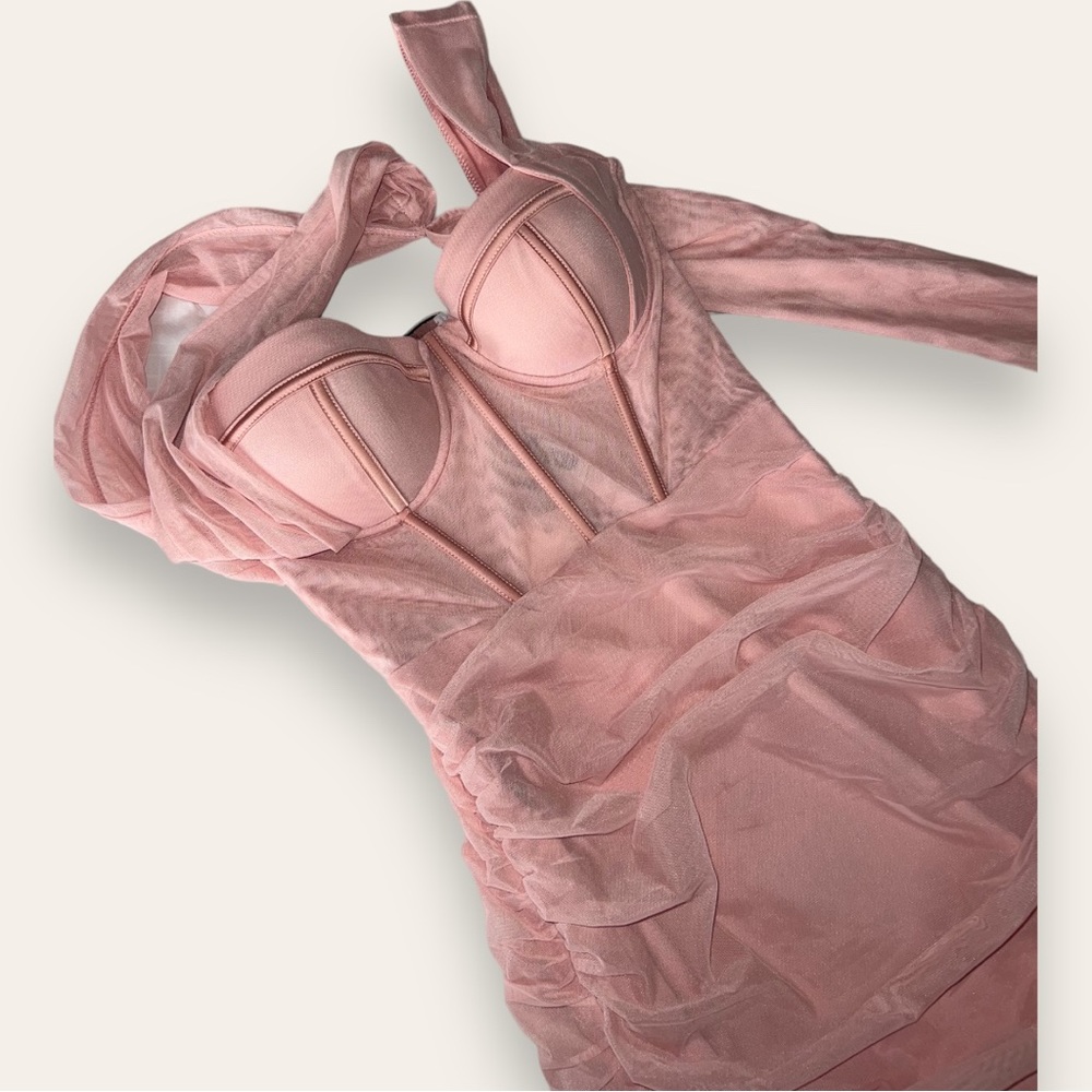 Oh Polly Rose Corset MIDI Dress